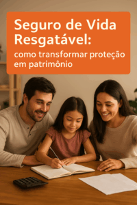 seguro de vida resgatável resgate em vida, seguro como investimento, proteção familiar financeira